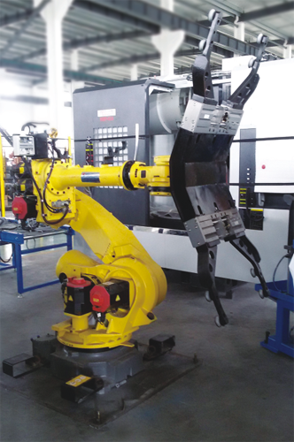 Wheel machining robot handling system and fixture